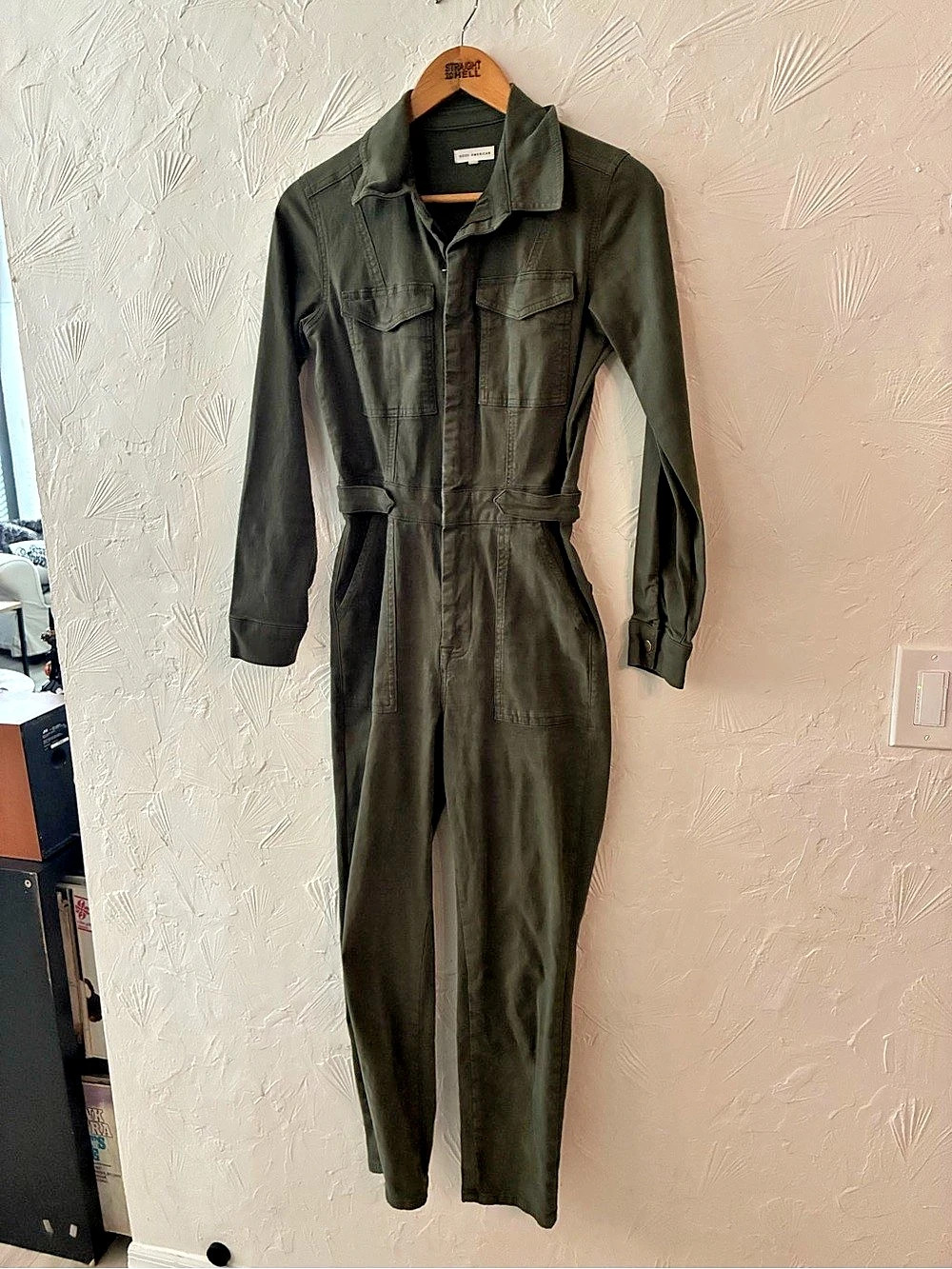 Good American Utility Jumpsuit Olive Green